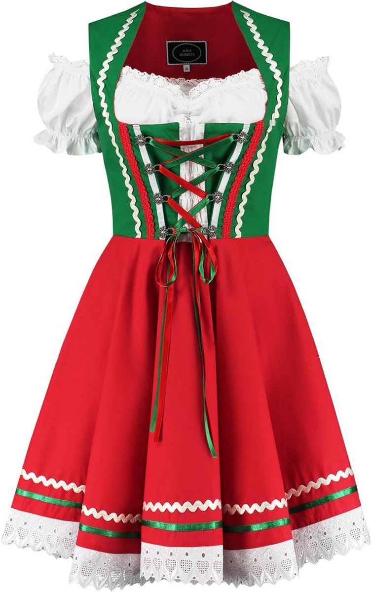 Dirndl Groen-Rood 2-delig | Maat 42